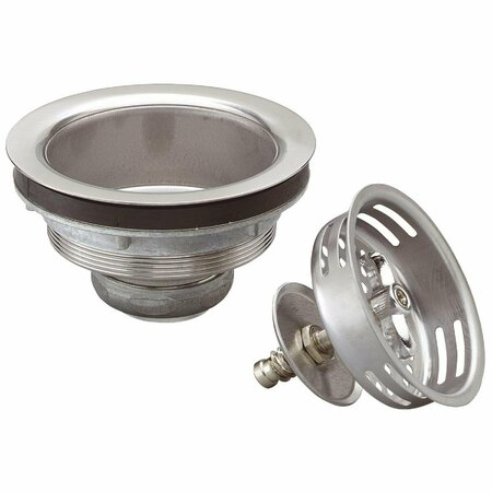 ALL-SOURCE Stainless Steel Turn to Seal Basket Strainer Assembly 1433SS